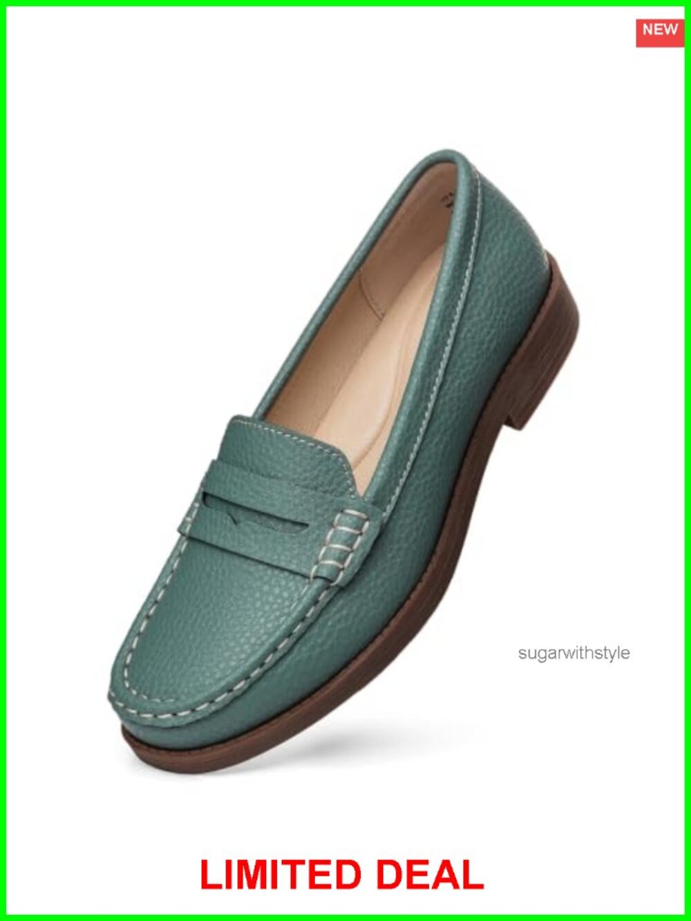 Leather Penny Loafers Slip On Comfortable Business Casual Dress Shoes